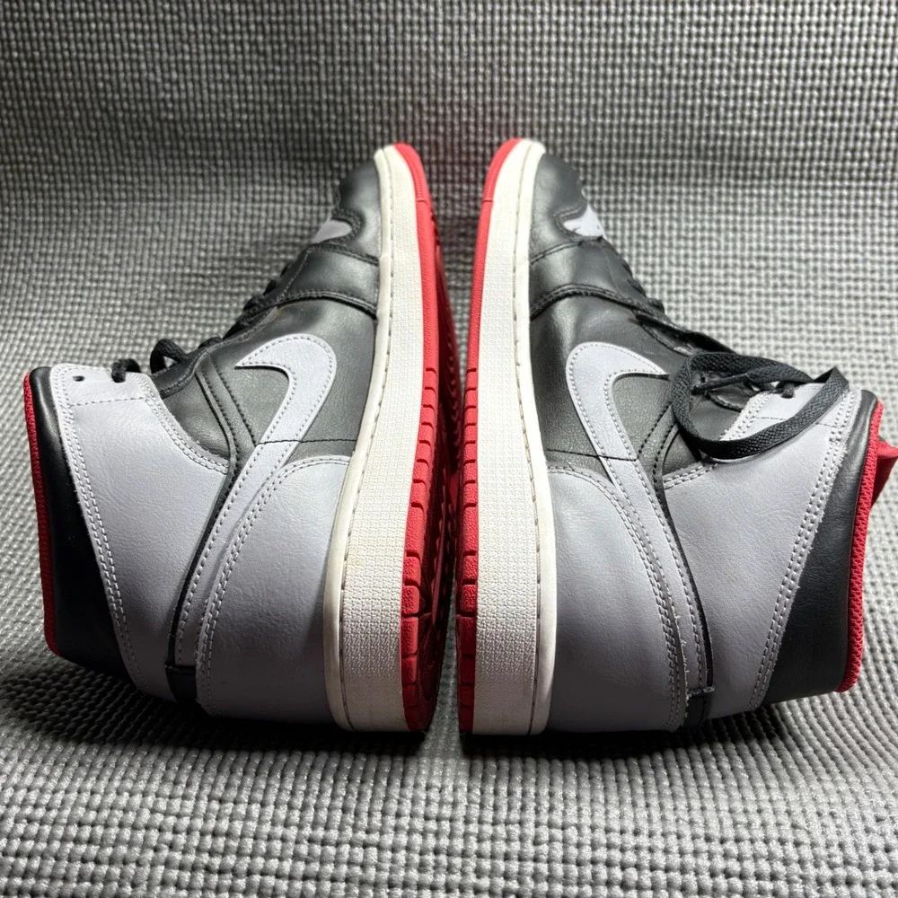 Nike Air Jordan 1 Sneakers Men 10.5 Black Grey Red Mid DQ8426-006 Athletic Gym